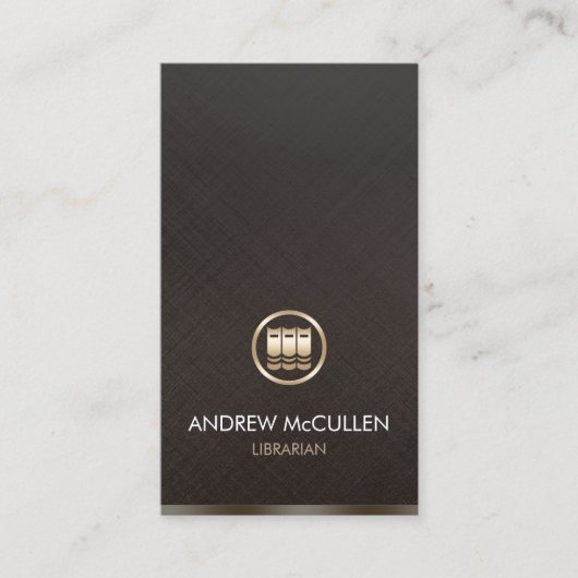 司書フェイク金ゴールドブックのアイコン 名刺 (正面)