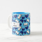 司書ブックラバー先生 ツートーンマグカップ (正面左)