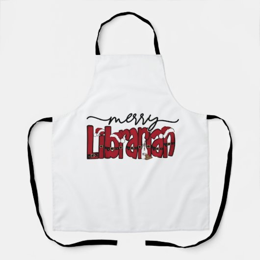 司書メリー司書クリスマス本愛人図書館 エプロン (正面)