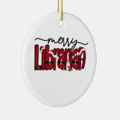 司書メリー司書クリスマス本愛人図書館 セラミックオーナメント (右)