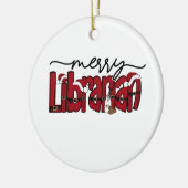 司書メリー司書クリスマス本愛人図書館 セラミックオーナメント (左)