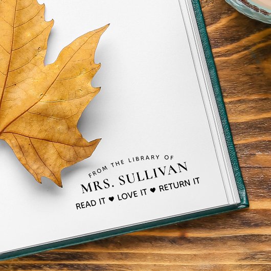 司書読者はそれを返すことを愛してパーソナライズされたいる セルフインキングスタンプ