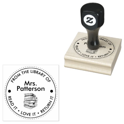 司書読者はそれを返すことを愛してパーソナライズされたいる ラバースタンプ (押印)