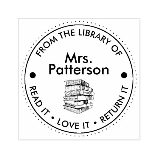 司書読者はそれを返すことを愛してパーソナライズされたいる ラバースタンプ (インプリント)