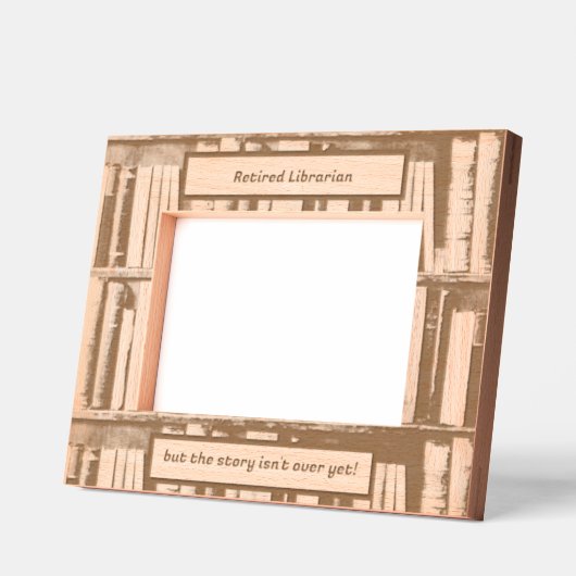 司書退職しただが話はまだ終わってない! レーザー彫刻フレーム (左)