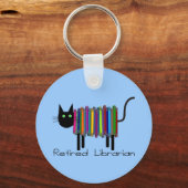 司書退職したの猫ギフト キーホルダー (正面)