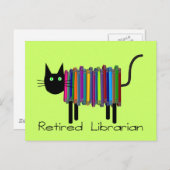 司書退職したの猫ギフト ポストカード (正面/裏面)