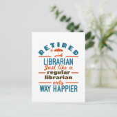 司書退職したの退職おもしろい幸福 ポストカード (スタンド正面)