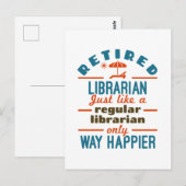 司書退職したの退職おもしろい幸福 ポストカード (正面/裏面)