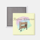 司書退職した空カート マグネット (正面/裏面)