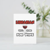 司書…ワインのために働く ポストカード (スタンド正面)