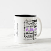 司書〔占星術の〕十二宮図占星術占星術特性コラージュ ツートーンマグカップ (正面右)