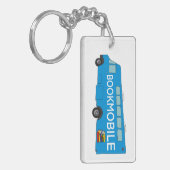 司書、読書愛好家、ブックモバイルグラフィック用 キーホルダー (正面左)