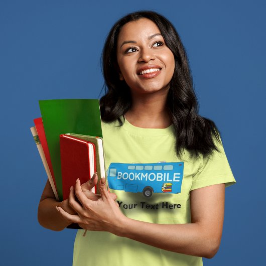 司書、読書愛好家、ブックモバイルグラフィック用 Tシャツ