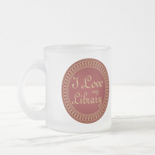 司書I愛私の図書館によって曇らされるマグのギフト フロストグラスマグカップ (左)