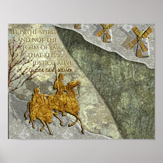 司法の知恵 – 法の精神に関するウォーレン(v2) ポスター (正面)