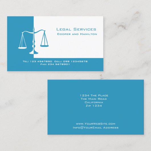 司法はかりで測弁護士 名刺 (正面/裏面)