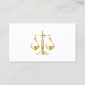 司法はかりで測金ゴールド弁護士弁護士 名刺 (裏面)