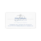 司法はかりで測階級 |弁護士エレガント ラベル (正面)