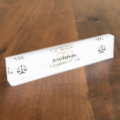 司法はかりで測階級 |黒 デスクネームプレート (側面)