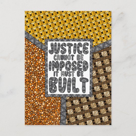 司法を課すことはできない – Social Justiceはがき ポストカード (正面)