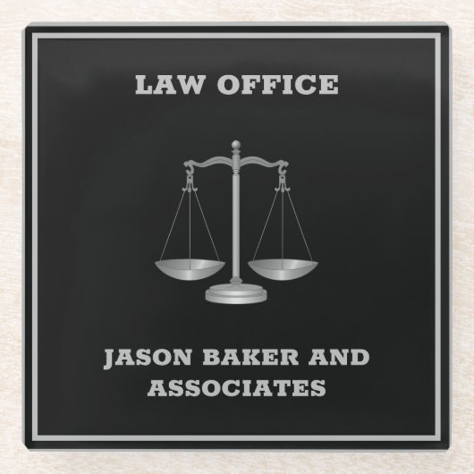 司法尺度 ガラスコースター (正面)