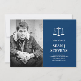 司法法はかりで測卒業写真招待状 招待状