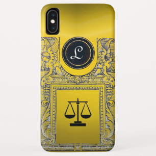 司法法律事務所、弁護士イエローモノグラム iPhone XS MAXケース