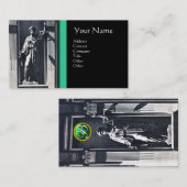 司法法律事務所,弁護士グリーンジェイドモノグラム 名刺 (正面/裏面)