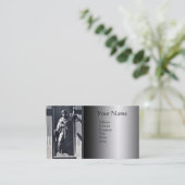 司法法律事務所、弁護士メタリックモノグラム 名刺 (スタンド正面)