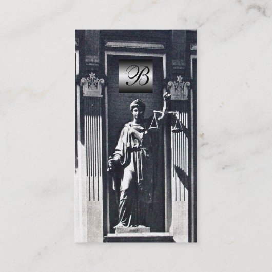 司法法律事務所、弁護士メタリックモノグラム 名刺 (裏面)