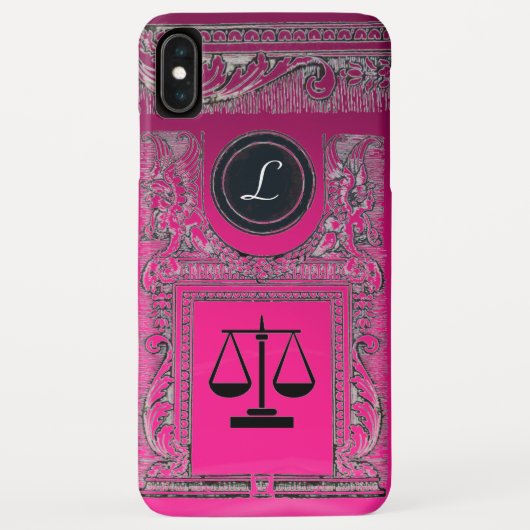 司法法律事務所、弁護士モノグラムピンク Case-Mate iPhoneケース (裏面)