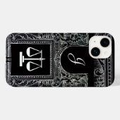 司法法律事務所，弁護士モノグラムブラック Case-Mate iPhoneケース (裏面 (横))
