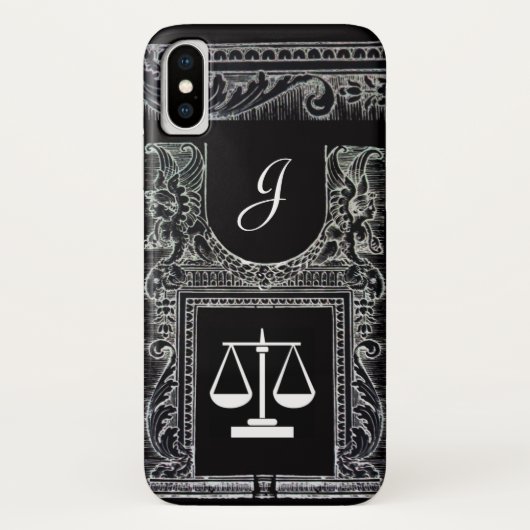 司法法律事務所,弁護士モノグラムブラック Case-Mate iPhoneケース (裏面)