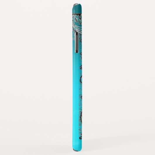 司法法律事務所、弁護士モノグラムブルー Case-Mate iPhoneケース (裏面/右)