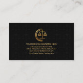 司法看はかりで測板モチーフ法ミニマリスト 名刺 (裏面)