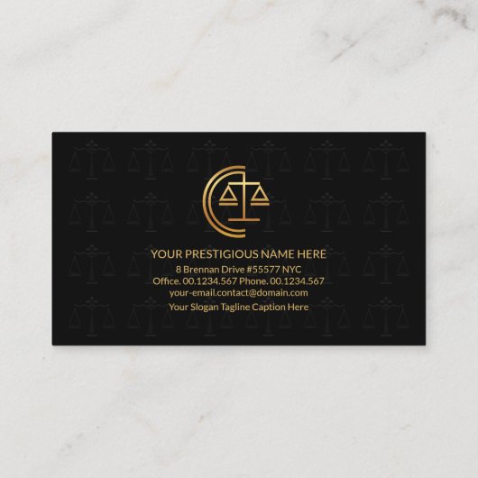 司法看はかりで測板モチーフ法ミニマリスト 名刺 (裏面)