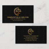 司法看はかりで測板モチーフ法ミニマリスト 名刺 (正面/裏面)