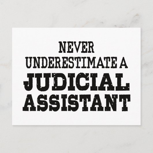 司法補佐人を過小評価しない ポストカード (正面)