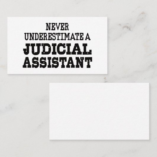 司法補佐人を過小評価しない 名刺 (正面/裏面)