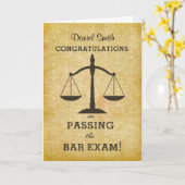 司法試験に合格する名前をカスタムするのお祝い カード (黄色い花)