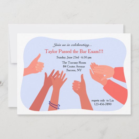 司法試験合格おめでとう 招待状 (正面)