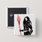 司法連盟|アクアマンポーズノワールアポップ・アートのート 缶バッジ (正面&裏面)