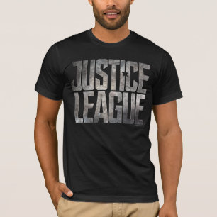 司法連盟 ジャスティス·リーグ·メタリック·ロゴ Tシャツ