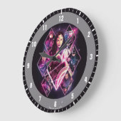 司法連盟|ダイヤモンド銀河団パネル ラージ壁時計 (傾斜)