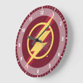 司法連盟|ブラシとハーフトーンのフラッシュシンボル ラージ壁時計 (傾斜)