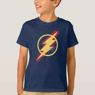 司法連盟 ブラシとハーフトーンのフラッシュシンボル Tシャツ