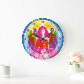 司法連盟|レトログループ&ロゴアーポップ・アートのト ラージ壁時計 (ホーム)