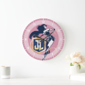 司法連盟|女性疑問に思とJLのアイコンアーポップ・アートのト ラージ壁時計 (ホーム)