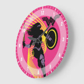 司法連盟|女性疑問に思シルエットアイコン ラージ壁時計 (傾斜)